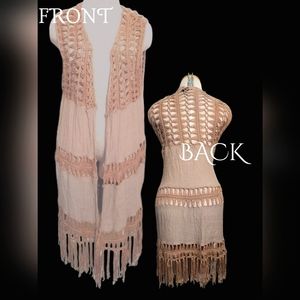 LIGHT BROWN CROCHET CARDIGAN BY BRAND, QUESTIONS...SIZE 1X